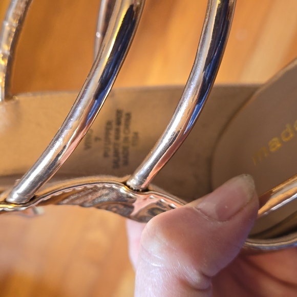 Madden Girl rose gold heeled sandals Sz 7 👡 - Picture 9 of 10